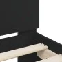 Bed frame with black engineered wood headboard 140x190 cm by , Beds and slatted bases - Ref: Foro24-3207435, Price: 171,26 €,...