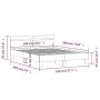 Bed frame with black engineered wood headboard 140x190 cm by , Beds and slatted bases - Ref: Foro24-3207435, Price: 171,26 €,...