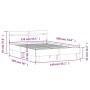 Bed frame with black engineered wood headboard 135x190 cm by , Beds and slatted bases - Ref: Foro24-3207442, Price: 125,55 €,...
