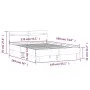 Bed frame with black engineered wood headboard 135x190 cm by , Beds and slatted bases - Ref: Foro24-3207442, Price: 123,82 €,...
