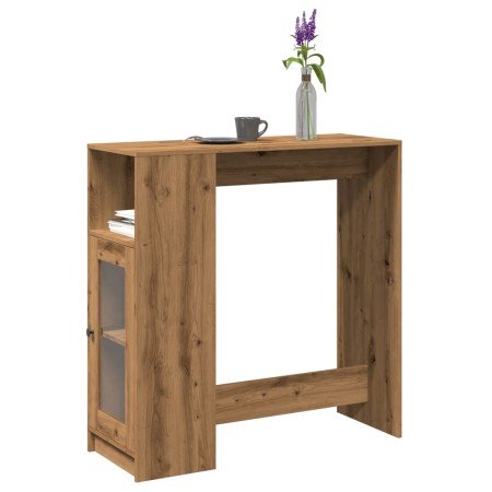 Mesa alta con estantes madera roble artisian 101x40x103,5 cm en Mesas de cocina y de comedor | Comprar online en Foro24