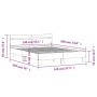 Cama con cabecero madera de ingeniería marrón roble 140x190 cm de , Camas y somieres - Ref: Foro24-3207440, Precio: 178,83 €,...