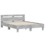Concrete gray engineered wood bed with headboard 140x190 cm by , Beds and slatted bases - Ref: Foro24-3207437, Price: 159,37 ...