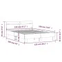 Bed frame with black engineered wood headboard 120x190 cm by , Beds and slatted bases - Ref: Foro24-3207449, Price: 133,64 €,...