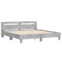 Betongraues Holzwerkstoffbett mit Kopfteil 160 x 200 cm von , Betten und Lattenroste - Ref: Foro24-3207409, Preis: 165,66 €, ...