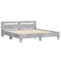 Betongraues Holzwerkstoffbett mit Kopfteil 160 x 200 cm von , Betten und Lattenroste - Ref: Foro24-3207409, Preis: 162,78 €, ...