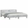 Betongraues Holzwerkstoffbett mit Kopfteil 160 x 200 cm von , Betten und Lattenroste - Ref: Foro24-3207409, Preis: 162,78 €, ...
