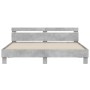 Betongraues Holzwerkstoffbett mit Kopfteil 160 x 200 cm von , Betten und Lattenroste - Ref: Foro24-3207409, Preis: 165,66 €, ...