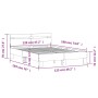 Oak brown engineered wood bed with headboard 120x190 cm by , Beds and slatted bases - Ref: Foro24-3207454, Price: 154,07 €, D...