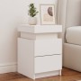 Bedside table with white LED lights 35x39x55 cm by , Nightstands - Ref: Foro24-836749, Price: 72,56 €, Discount: %