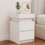 Bedside table with white LED lights 35x39x55 cm by , Nightstands - Ref: Foro24-836749, Price: 71,61 €, Discount: %