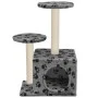 Cat scratching post with sisal post 60 cm gray footprints by vidaXL, Cat furniture - Ref: Foro24-170518, Price: 34,52 €, Disc...