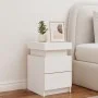 Bedside table with white LED lights 35x39x55 cm by , Nightstands - Ref: Foro24-836749, Price: 71,61 €, Discount: %