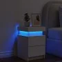Bedside table with white LED lights 35x39x55 cm by , Nightstands - Ref: Foro24-836749, Price: 71,61 €, Discount: %