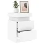 Bedside table with white LED lights 35x39x55 cm by , Nightstands - Ref: Foro24-836749, Price: 71,61 €, Discount: %