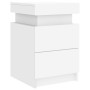Bedside table with white LED lights 35x39x55 cm by , Nightstands - Ref: Foro24-836749, Price: 72,56 €, Discount: %