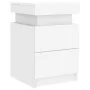Bedside table with white LED lights 35x39x55 cm by , Nightstands - Ref: Foro24-836749, Price: 71,61 €, Discount: %