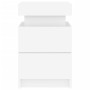Bedside table with white LED lights 35x39x55 cm by , Nightstands - Ref: Foro24-836749, Price: 72,56 €, Discount: %