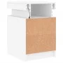 Bedside table with white LED lights 35x39x55 cm by , Nightstands - Ref: Foro24-836749, Price: 71,61 €, Discount: %