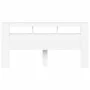 Headboard with LED white engineered wood 200x18.5x103.5 cm by , Headboards and footboards - Ref: Foro24-837365, Price: 105,38...