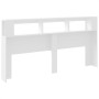 Headboard with LED white engineered wood 200x18.5x103.5 cm by , Headboards and footboards - Ref: Foro24-837365, Price: 106,73...