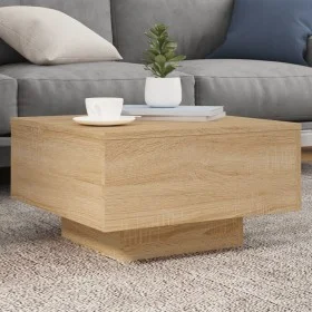 Coffee table with LED lights Sonoma oak 55x55x31 cm by , Coffee table - Ref: Foro24-836576, Price: 49,05 €, Discount: %