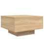 Coffee table with LED lights Sonoma oak 55x55x31 cm by , Coffee table - Ref: Foro24-836576, Price: 50,46 €, Discount: %