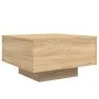 Coffee table with LED lights Sonoma oak 55x55x31 cm by , Coffee table - Ref: Foro24-836576, Price: 49,05 €, Discount: %