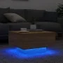 Coffee table with LED lights Sonoma oak 55x55x31 cm by , Coffee table - Ref: Foro24-836576, Price: 49,05 €, Discount: %