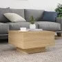 Coffee table with LED lights Sonoma oak 55x55x31 cm by , Coffee table - Ref: Foro24-836576, Price: 49,05 €, Discount: %