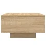 Coffee table with LED lights Sonoma oak 55x55x31 cm by , Coffee table - Ref: Foro24-836576, Price: 49,05 €, Discount: %