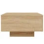 Coffee table with LED lights Sonoma oak 55x55x31 cm by , Coffee table - Ref: Foro24-836576, Price: 49,05 €, Discount: %