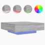 Coffee table with LED lights Sonoma gray 100x100x31 cm by , Coffee table - Ref: Foro24-836607, Price: 105,61 €, Discount: %
