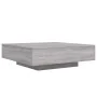 Coffee table with LED lights Sonoma gray 100x100x31 cm by , Coffee table - Ref: Foro24-836607, Price: 108,03 €, Discount: %