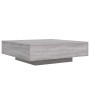 Mesa de centro con luces LED gris Sonoma 100x100x31 cm de , Mesas de centro - Ref: Foro24-836607, Precio: 105,50 €, Descuento: %