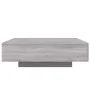 Coffee table with LED lights Sonoma gray 100x100x31 cm by , Coffee table - Ref: Foro24-836607, Price: 108,03 €, Discount: %