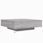 Coffee table with LED lights Sonoma gray 100x100x31 cm by , Coffee table - Ref: Foro24-836607, Price: 108,03 €, Discount: %