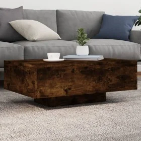 Smoked oak coffee table with LED lights 85x55x31 cm by , Coffee table - Ref: Foro24-836613, Price: 77,85 €, Discount: %