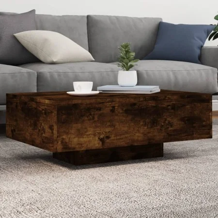 Smoked oak coffee table with LED lights 85x55x31 cm by , Coffee table - Ref: Foro24-836613, Price: 77,29 €, Discount: %