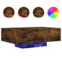 Smoked oak coffee table with LED lights 85x55x31 cm by , Coffee table - Ref: Foro24-836613, Price: 77,29 €, Discount: %