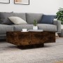 Couchtisch mit LED-Leuchten, geräucherte Eiche, 85 x 55 x 31 cm von , Couchtisch - Ref: Foro24-836613, Preis: 80,44 €, Rabatt: %