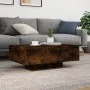 Smoked oak coffee table with LED lights 85x55x31 cm by , Coffee table - Ref: Foro24-836613, Price: 77,29 €, Discount: %