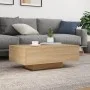 Coffee table with LED lights Sonoma oak 85x55x31 cm by , Coffee table - Ref: Foro24-836611, Price: 62,50 €, Discount: %