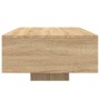Mesa de centro con luces LED roble Sonoma 85x55x31 cm de , Mesas de centro - Ref: Foro24-836611, Precio: 64,86 €, Descuento: %