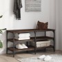 Shoe bench engineered wood oak brown 100x38.5x49 cm by , Benches for halls and storage - Ref: Foro24-839047, Price: 63,43 €, ...