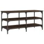 Banco zapatero madera de ingeniería marrón roble 100x38,5x49 cm de , Bancos para recibidores y almacenamiento - Ref: Foro24-8...