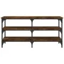 Engineered wood shoe bench smoked oak 100x38.5x49 cm by , Benches for halls and storage - Ref: Foro24-839045, Price: 60,91 €,...