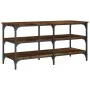 Engineered wood shoe bench smoked oak 100x38.5x49 cm by , Benches for halls and storage - Ref: Foro24-839045, Price: 60,91 €,...