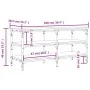 Banco zapatero madera ingeniería roble ahumado 100x38,5x49 cm de , Bancos para recibidores y almacenamiento - Ref: Foro24-839...