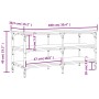 Banco zapatero madera ingeniería roble ahumado 100x38,5x49 cm de , Bancos para recibidores y almacenamiento - Ref: Foro24-839...